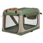 Trixie Kennel Comfy Bench Stof / Reismand Olijfgroen / Beige 47,5X70X44,5 Cm