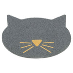 Trixie Kattenbakmat Kattenkop Pvc Lichtgrijs 42X40 Cm