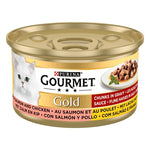 Gourmet Gold Fijne Hapjes Zalm / Kip 24X85 Gr