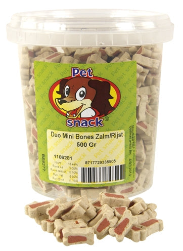 Petsnack Botjes Mini Duo Zalm / Rijst